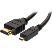 4XEM 6FT Micro HDMI To HDMI Adapter Cable - 6 ft HDMI A/V Cable for TV, Projector, Audio/Video Device, Monitor, Camera, Cellular Phone - First End: 1 x HDMI (Micro Type D) Male Digital Audio/Video - Second End: 1 x HDMI Male Digital Audio/Video - Gold Pla