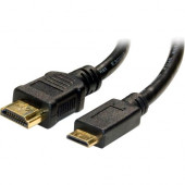 4XEM 6FT Mini HDMI To HDMI M/M Adapter Cable - 6 ft HDMI A/V Cable for Audio/Video Device, Cellular Phone, Camcorder, Camera, TV, Monitor, Projector - First End: 1 x HDMI Male Digital Audio/Video - Second End: 1 x HDMI (Mini Type C) Male Digital Audio/Vid