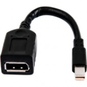 4XEM 6in Mini DisplayPort Male To DisplayPort Female Cable Adapter - 6" DisplayPort A/V Cable for Monitor, Audio/Video Device, Notebook, TV, Projector - First End: 1 x Mini DisplayPort Male Digital Audio/Video - Second End: 1 x DisplayPort Female Dig