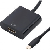 4XEM USB-C to HDMI Adapter-Black 10 inch - 1 x Type C Male USB - 1 x HDMI Female Digital Audio - 4096 x 2160 Supported - Gold Connector - Black 4XUSBCHDMIAB