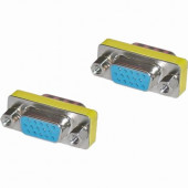 4XEM VGA HD15 Female To Female Gender Changer Adapter - 1 x HD-15 Female VGA - 1 x HD-15 Female VGA - Silver, Yellow 4XVGAFF