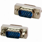 4XEM VGA HD15 Male To Male Gender Changer Adapter - 1 x HD-15 Male VGA - 1 x HD-15 Male VGA - Silver, Yellow 4XVGAMM