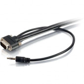 C2g 75ft Select VGA + 3.5mm A/V Cable M/M - 75 ft Mini-phone/VGA A/V Cable for Audio/Video Device, Notebook, Monitor - First End: 1 x HD-15 Male VGA, First End: 1 x Mini-phone Male Stereo Audio - Second End: 1 x HD-15 Male VGA, Second End: 1 x Mini-phone 