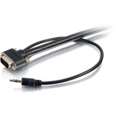 C2g VGA/Mini-phone Audio/Video Cable - 35 ft Mini-phone/VGA A/V Cable for Audio/Video Device - HD-15 Male VGA, Mini-phone Male Audio 50229