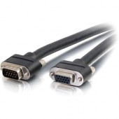 C2g 100ft Select VGA Video Extension Cable M/F - In-Wall CMG-Rated - 100 ft VGA Video Cable for Video Device - First End: 1 x HD-15 Male VGA - Second End: 1 x HD-15 Female VGA - Extension Cable - Black 50244