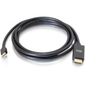 C2g HDMI/Mini DisplayPort Audio/Video Cable - 10 ft HDMI/Mini DisplayPort A/V Cable for Notebook, HDTV, Projector, Audio/Video Device - Mini DisplayPort Digital Audio/Video - HDMI Digital Audio/Video - Supports up to 3840 x 2160 - Black 54437