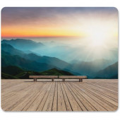 Fellowes Recycled Mouse Pad - Mountain Sunrise - Mountain Sunrise - 8" x 9" x 0.1" Dimension - Multicolor - Rubber Base - Slip Resistant, Scratch Resistant, Skid Proof - TAA Compliance 5916201