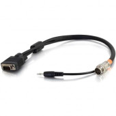 C2g 1.5ft RapidRun VGA (HD15) + 3.5mm Flying Lead - 1.50 ft Mini-phone/Proprietary/VGA A/V Cable for Audio/Video Device, Projector, Notebook, Interactive Whiteboard - First End: 1 x HD-15 Male VGA - Second End: 1 x Mini-phone Male Stereo Audio, Second End
