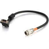C2g 1.5ft RapidRun VGA (HD15) Right Angle Flying Lead - 1.50 ft Proprietary/VGA Video Cable for Video Device, Projector - First End: 1 x DIN Male Proprietary Connector - Second End: 1 x HD-15 Male VGA - Black 60065