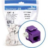 Leviton eXtreme 6+ Component-Rated Keystone Jack - RJ-45, 110 61110-BP6