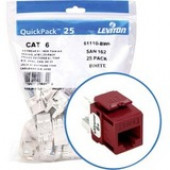 Leviton eXtreme 6+ Component-Rated Keystone Jack - RJ-45, 110 61110-BR6