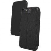 Zagg gear4 Oxford Eco Carrying Case (Folio) Apple iPhone 6, iPhone 6s, iPhone 7, iPhone 8, iPhone SE Smartphone - Black - Knock Resistant, Bacterial Resistant, Drop Resistant, Bump Resistant, Impact Absorbing, Impact Resistant - D3O, Plastic, Fabric, Ther