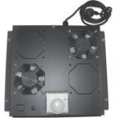 Intellinet 2-Fan Ventilation Unit for 19" Racks - 3100 rpm - 2 x 115 CFM - 49 dB(A) Noise - Steel 712859