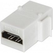 Intellinet Network Solutions HDMI Inline Coupler, HDMI Female to HDMI Female, White - Snap-in Installation, for In-Wall Installation with CL2 or Other In-Wall-Rated HDMI Cables " 771351
