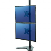 Fellowes Professional Series Free-standing Dual Stacking Monitor Arm - Up to 32" Screen Support - 17 lb Load Capacity - 35.5" Height x 15.3" Width - Freestanding 8044001