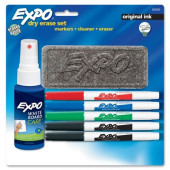 Newell Rubbermaid Expo Low-Odor Starter Marker Set - Fine Marker Point - Red, Blue, Green, Black - 4 / Set - TAA Compliance 80675