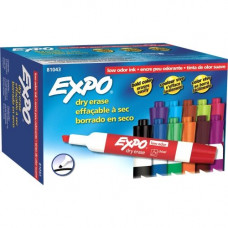 Newell Rubbermaid Expo Low Odor Markers - Chisel Marker Point Style - Black, Blue, Turquoise, Green, Lime, Yellow, Orange, Pink, Red, Boysenberry, Purple, ... - 12 / Pack - TAA Compliance 81043