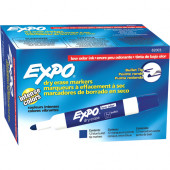 Newell Rubbermaid Expo Low Odor Markers - Bullet Marker Point Style - Blue - 12 / Dozen - TAA Compliance 82003