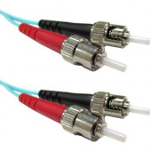 Weltron ST/ST Multi-Mode 50/125M Aqua Fiber Patch Cable - 5M - 16.40 ft Fiber Optic Network Cable for Network Device - First End: 2 x ST Male Network - Second End: 2 x ST Male Network - 1.25 GB/s - 50/125 &micro;m - Aqua 90-2100-5M