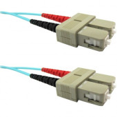 Weltron 2m 10 Gb SC/SC Multi-Mode 50/125M Aqua Fiber Patch Cable - 6.56 ft Fiber Optic Network Cable for Network Device - First End: 2 x SC Male Network - Second End: 2 x SC Male Network - Patch Cable - Aqua 90-2102-2M