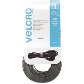 Velcro Companies VELCRO&reg; Brand Reusable Ties - Black, Gray - 50 Pack - 25 lb Loop Tensile - TAA Compliance 90924