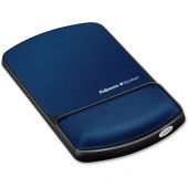 Fellowes Mouse Pad / Wrist Support with Microban&reg; Protection - 0.9" x 6.8" x 10.1" Dimension - Sapphire - Gel, Polyester, Lycra Cover - Wear Resistant, Tear Resistant 9175401