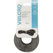 Velcro Companies VELCRO&reg; Brand Reusable Cable Ties - Cable Tie - Black, Gray - 30 Pack - TAA Compliance 94257