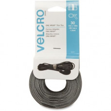 Velcro Companies VELCRO&reg; Brand Reusable Cable Ties - Cable Tie - Black, Gray - 30 Pack - TAA Compliance 94257