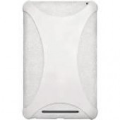 Amzer Silicone Skin Jelly Case - Transparent White - For Tablet - Transparent White - Shock Absorbing, Drop Resistant, Bump Resistant, Dust Resistant, Scratch Resistant, Damage Resistant, Tear Resistant, Strain Resistant, Stretch Resistant, Pinch Resistan