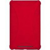 Amzer Silicone Skin Jelly Case - Red - For Tablet - Red - Shock Absorbing, Drop Resistant, Bump Resistant, Dust Resistant, Scratch Resistant, Damage Resistant, Tear Resistant, Strain Resistant, Stretch Resistant, Pinch Resistant - Silicone, Jelly 94385