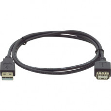 Kramer USB 2.0 A (M) to A (F) Extension Cable - 15 ft USB Data Transfer Cable for Scanner, Network Device, Printer, Camera, Keyboard, Mouse - First End: 1 x Type A Male USB - Second End: 1 x Type A Female USB - 60 MB/s - Extension Cable - Shielding - Nick