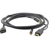 Kramer High-Speed HDMI Flexible Cable with Ethernet & 3.5mm Stereo Audio - 25 ft HDMI/Mini-phone A/V Cable for Audio/Video Device - First End: 1 x - Second End: 1 x - Supports up to 1920 x 1200 97-0141025