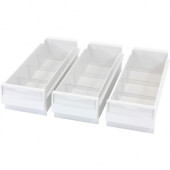 Ergotron SV Replacement Drawer Kit, Triple (3 Small Drawers) - 12 Compartment(s) - 3 Drawer(s) - White - 3 97-847