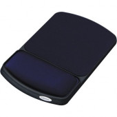 Fellowes Gel Wrist Rest and Mouse Rest - Sapphire/Black - 0.9" x 6.3" x 10.1" Dimension - Sapphire, Black - Gel, Lycra Cover - Wear Resistant, Tear Resistant, Skid Proof 98741