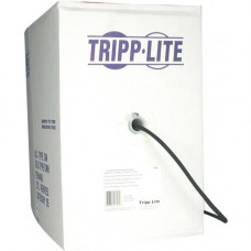 Tripp Lite 1000ft RG6/U Quad Shield CMR Rated Coaxial Cable Black 1000'' - Coaxial - 1000 ft - 1 x Bare Wire - 1 x Bare Wire - Shielding - TAA Compliance A224-01K-BK