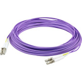 AddOn 1m LC (Male) to LC (Male) Purple OM3 Duplex Fiber OFNR (Riser-Rated) Patch Cable - 3.28 ft Fiber Optic Network Cable for Network Device, Transceiver - First End: 2 x LC Male Network - Second End: 2 x LC Male Network - 100 Gbit/s - Patch Cable - OFNR