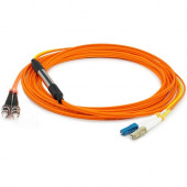 AddOn 15m LC (Male) to ST (Male) Orange OM1 & OS1 Duplex Fiber Mode Conditioning Cable - 100% compatible and guaranteed to work ADD-MODE-STLC6-15