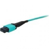 AddOn 1ft MPO (Female) Aqua OM3 Loopback Simplex PVC Fiber Patch Cable - 100% compatible and guaranteed to work ADD-MPOF-LB-OM3