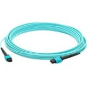 AddOn 15m MPO (Female) to MPO (Female) 12-strand Aqua OM4 Crossover Fiber OFNR (Riser-Rated) Patch Cable - 100% compatible and guaranteed to work in OM4 and OM3 applications - TAA Compliance ADD-MPOMPO-15M5OM4