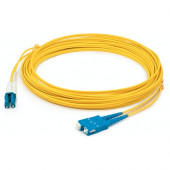AddOn 1m LC (Male) to SC (Male) Straight Yellow OS2 Duplex Plenum Fiber Patch Cable - 3.30 ft Fiber Optic Network Cable for Transceiver, Network Device - First End: 2 x LC Male Network - Second End: 2 x SC Male Network - Patch Cable - Plenum - 9/125 &