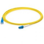 AddOn Fiber Optic Simplex Patch Network Cable - 9.80 ft Fiber Optic Network Cable for Transceiver, Network Device - First End: 1 x LC Male Network - Second End: 1 x SC Male Network - Patch Cable - OFNR - 9/125 &micro;m - Yellow - 1 Pack ADD-SC-LC-MB3M