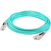 AddOn 51m SC (Male) to SC (Male) Straight Aqua OM4 Duplex Plenum Fiber Patch Cable - 167.28 ft Fiber Optic Network Cable for Network Device - First End: 2 x SC Male Network - Second End: 2 x SC Male Network - Patch Cable - Plenum - 50/125 &micro;m - A