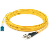 AddOn 15m LC (Male) to ST (Male) Straight Yellow OS2 Duplex Plenum Fiber Patch Cable - 49.20 ft Fiber Optic Network Cable for Network Device - First End: 2 x LC Male Network - Second End: 2 x ST Male Network - Patch Cable - Plenum - 9/125 &micro;m - Y