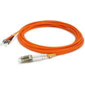 AddOn 2m LC (Male) to ST (Male) Orange OM3 Duplex Plenum-Rated Fiber Patch Cable - 6.56 ft Fiber Optic Network Cable for Transceiver, Network Device - First End: 2 x LC Male Network - Second End: 2 x ST Male Network - 10 Gbit/s - Patch Cable - Plenum - 50