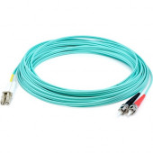 AddOn Fiber Optic Duplex Patch Network Cable - 101.70 ft Fiber Optic Network Cable for Network Device - First End: 2 x LC Male Network - Second End: 2 x ST Male Network - Patch Cable - OFNR - 50/125 &micro;m - Aqua - 1 Pack ADD-ST-LC-31M5OM4