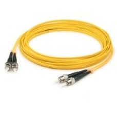 AddOn Fiber Optic Duplex Patch Network Cable - 65.60 ft Fiber Optic Network Cable for Transceiver, Network Device - First End: 2 x ST Male Network - Second End: 2 x ST Male Network - Patch Cable - OFNR - 9/125 &micro;m - Yellow - 1 Pack - TAA Complian