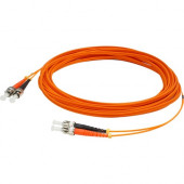 AddOn 20m ST (Male) to ST (Male) Orange OM3 Duplex Plenum-Rated Fiber Patch Cable - 65.62 ft Fiber Optic Network Cable for Transceiver, Network Device - First End: 2 x ST Male Network - Second End: 2 x ST Male Network - 10 Gbit/s - Patch Cable - Plenum - 