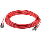AddOn 2m ST (Male) to ST (Male) Red OM3 Duplex Plenum-Rated Fiber Patch Cable - 6.56 ft Fiber Optic Network Cable for Transceiver, Network Device - First End: 2 x ST Male Network - Second End: 2 x ST Male Network - 10 Gbit/s - Patch Cable - Plenum - 50/12