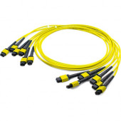 AddOn 15m MPO (Female) to MPO (Female) 72-strand Yellow OS1 Straight Fiber Trunk Cable - 100% compatible and guaranteed to work - RoHS, TAA Compliance ADD-TC-15M72-6MPF1