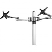 Atdec dual monitor desk mount - Flat and curved monitors up to 32in - VESA 75x75, 100x100 - Quick display release, tilt, pan, landscape/portrait - Advanced cable management - Bolt through, desk clamp desk fixing options and all mounting hardware included 